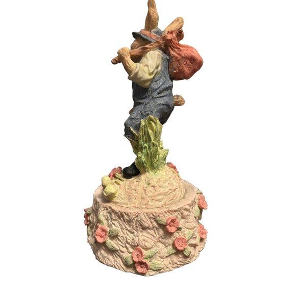 Vintage Easter Bunny Rabbit Music Box "Easter Parade" 8.25" - Picture 5 of 16